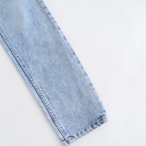 Vintage Silver  Acid Wash Straight Leg Jeans Denim - Picture 4 of 14